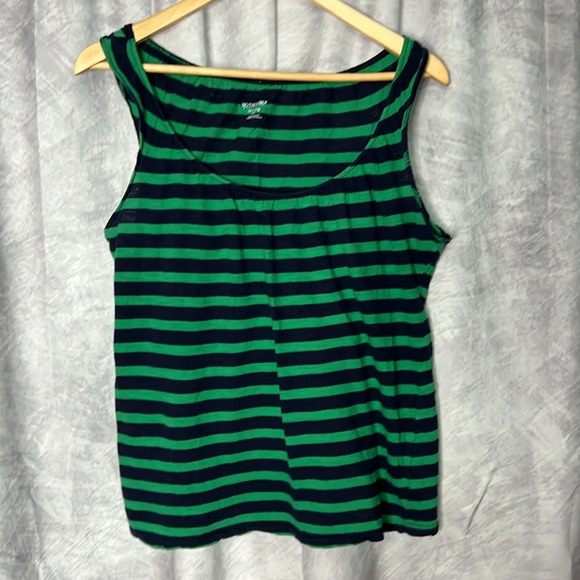 Motherhood Maternity Green and Navy Striped Nursing Tank - size Small - Picture 6 of 8
